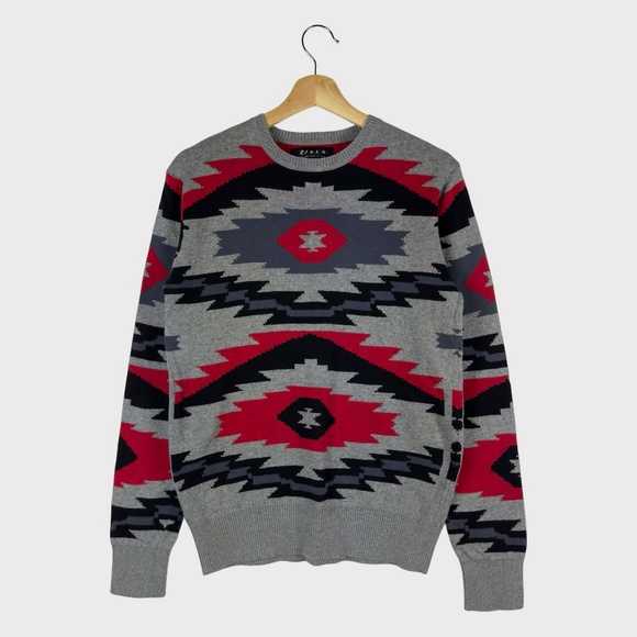 21men Other - 21 Men American Brand Multi-Color Geometric Pattern Sweatshirt